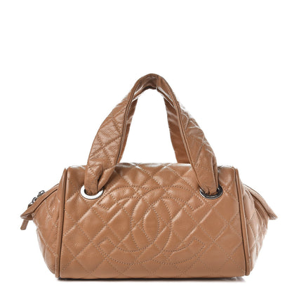 Chanel Caviar Quilted CC Timeless Bowler Dark Beige 1 of 7