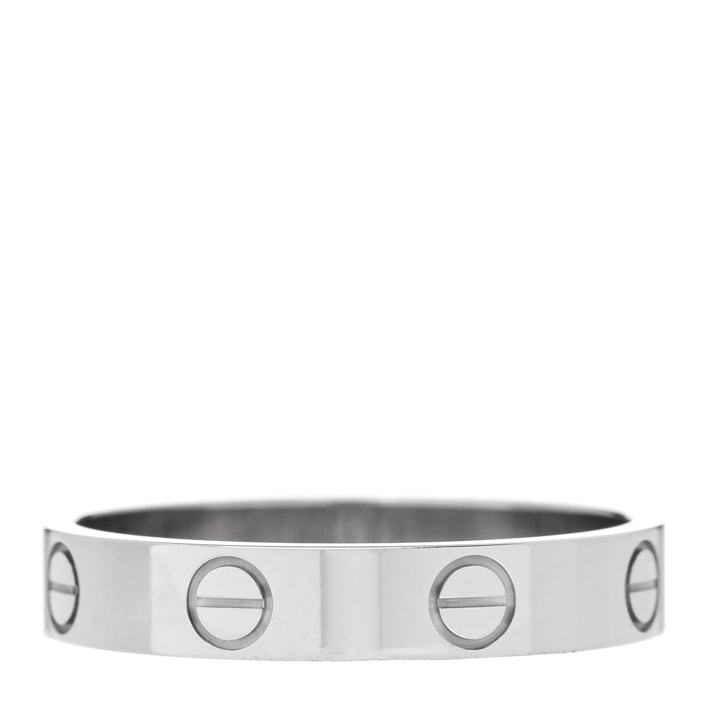 18K White Gold 3.5mm LOVE Wedding Band Ring 55 7.25