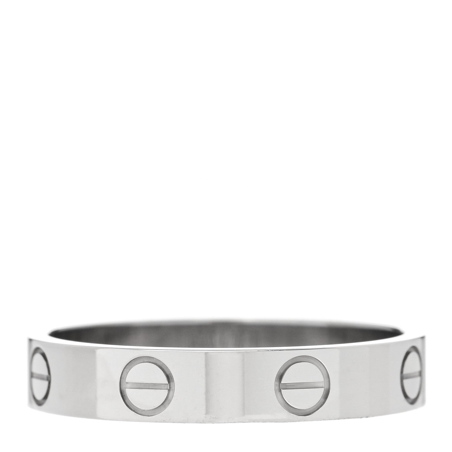 Cartier 18K White Gold 3.5mm LOVE Wedding Band Ring 55 7.25 1 of 5