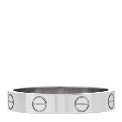 Cartier 18K White Gold 3.5mm LOVE Wedding Band Ring 55 7.25 1 of 5