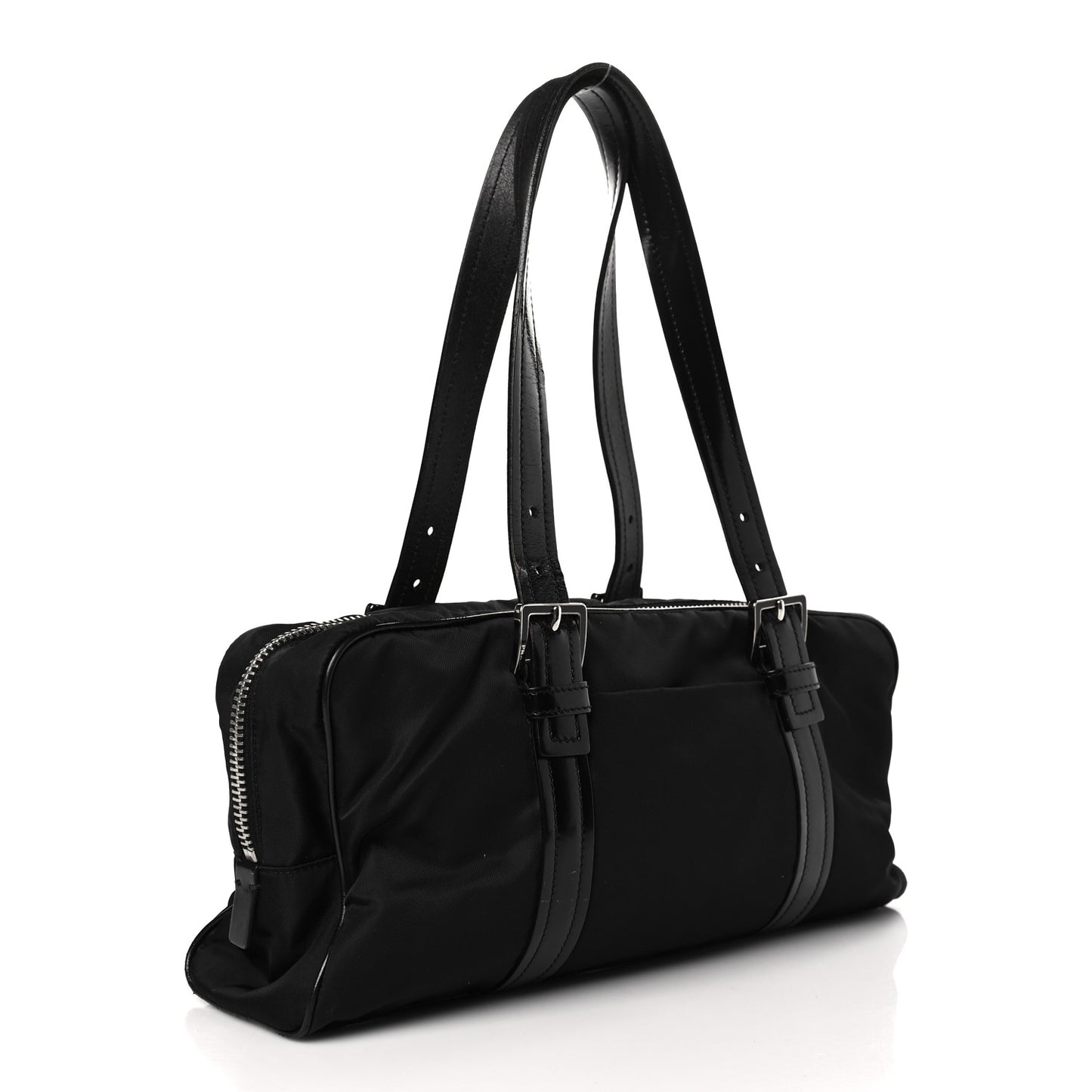 Tessuto Nylon Vernice Bauletto Black