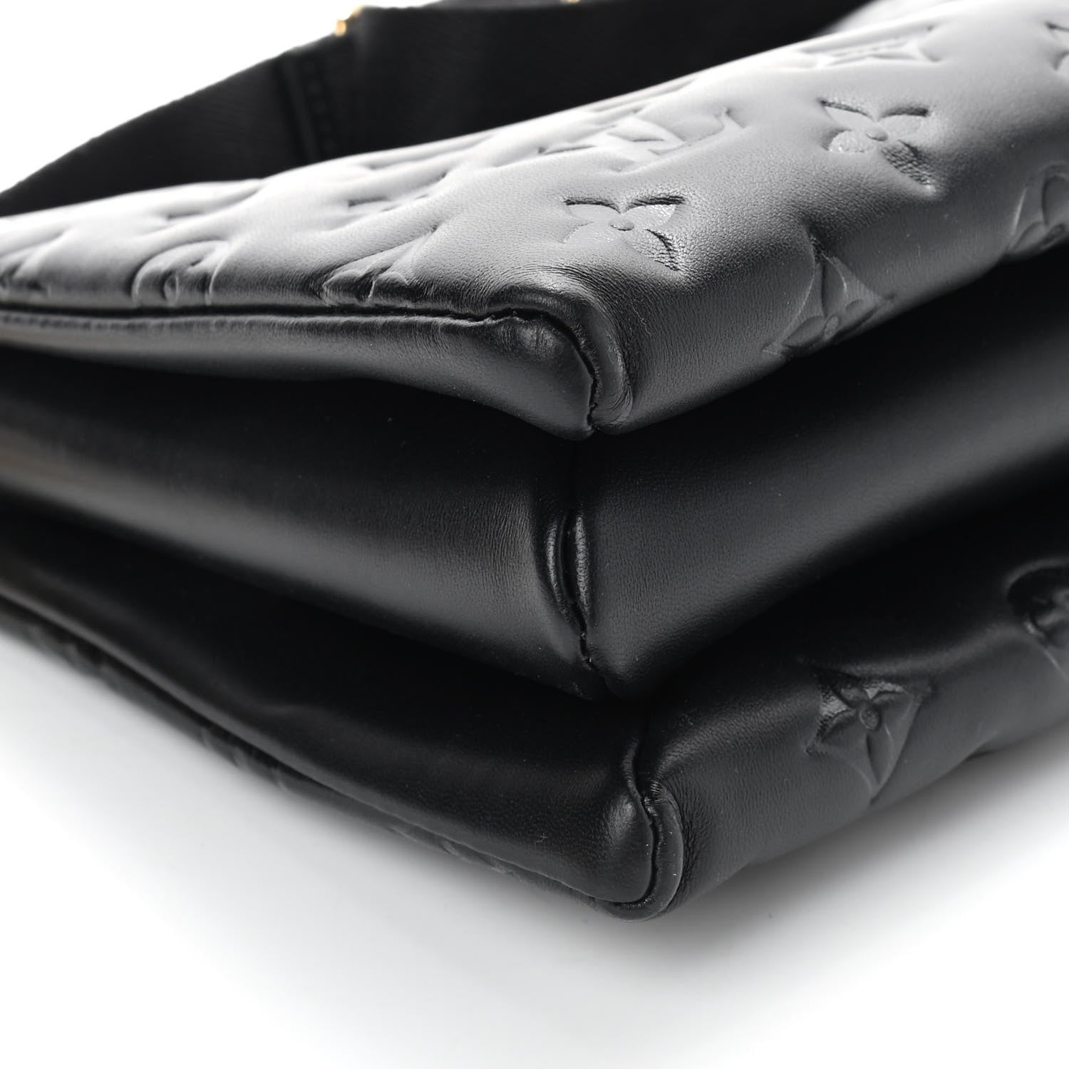 Louis Vuitton Lambskin Embossed Monogram Coussin PM Black 9 of 10