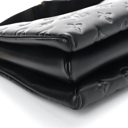 Louis Vuitton Lambskin Embossed Monogram Coussin PM Black 9 of 10