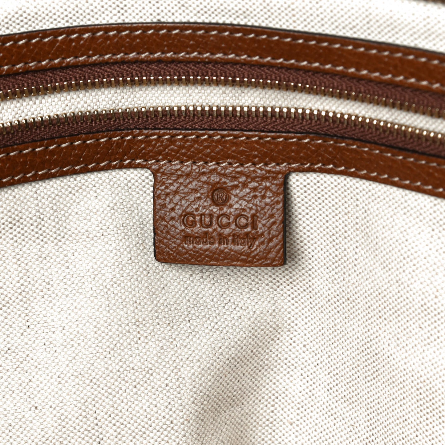 Monogram Medium Bree Zippered Tote Beige Tabacco