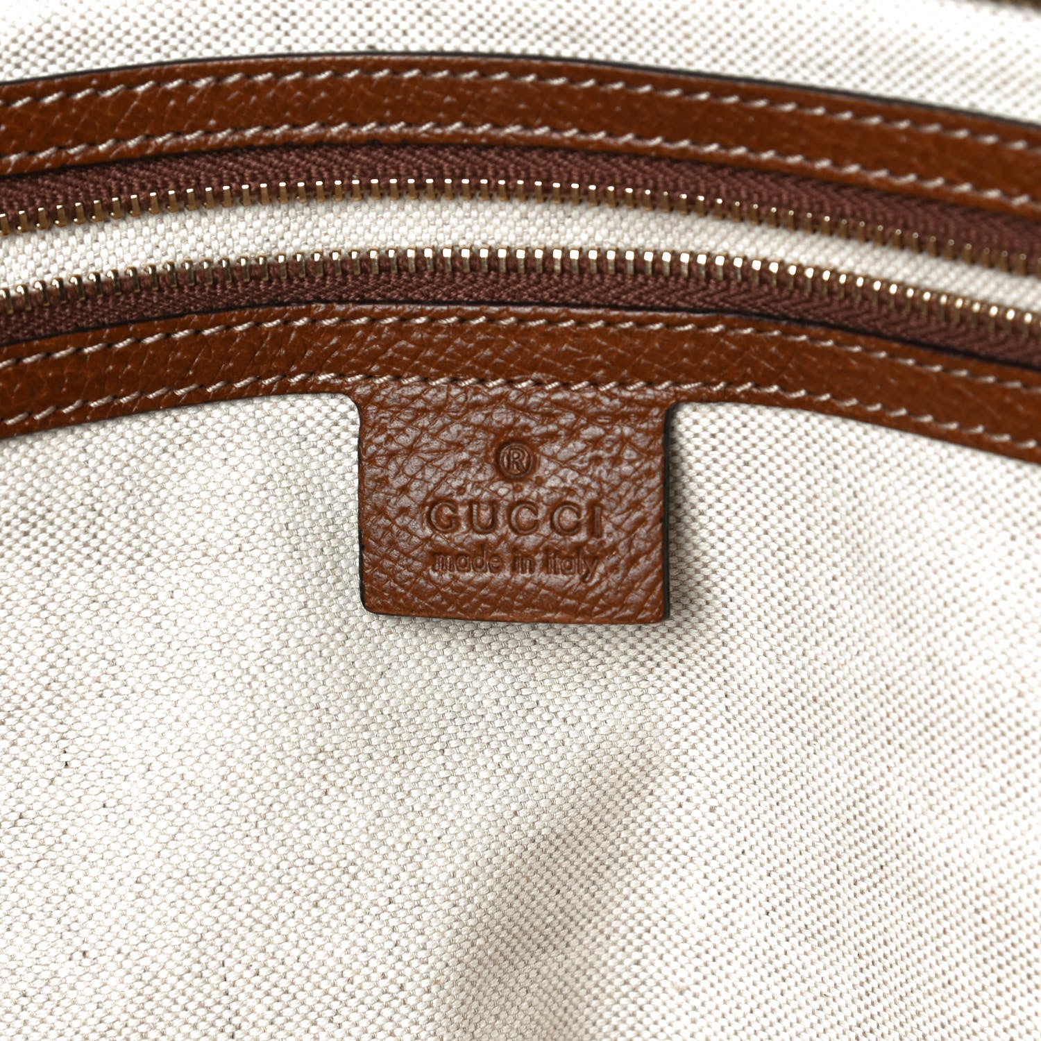 Gucci Monogram Medium Bree Zippered Tote Beige Tabacco 6 of 13