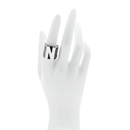 Gucci Sterling Silver Letter N Ring 57 8 2 of 6