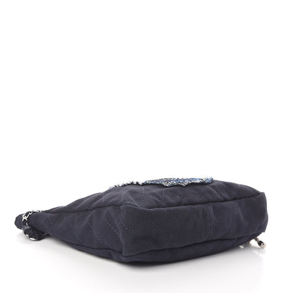 Chanel Canvas Quilted La Pausa Large Shopping Tote Navy 4 of 10