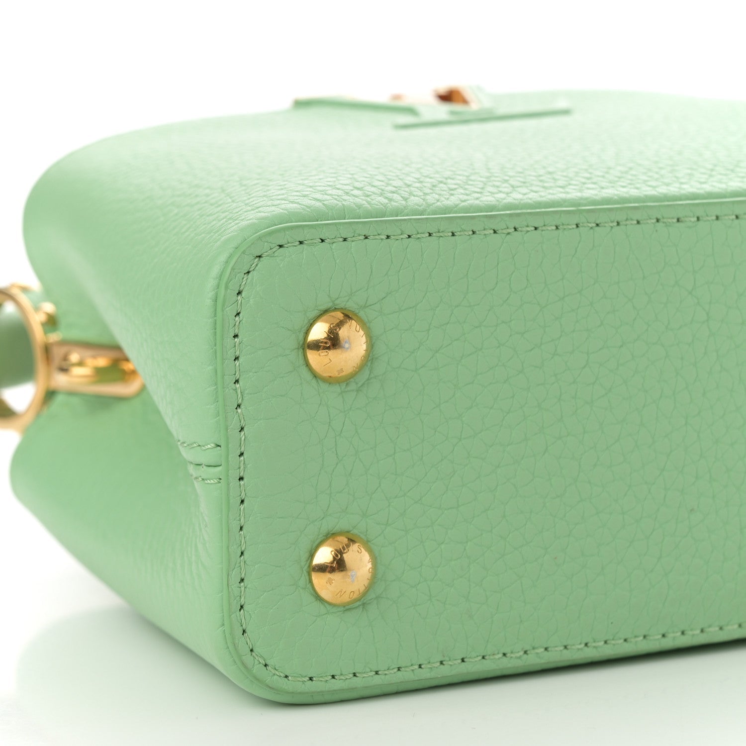 Louis Vuitton Taurillon Mini Capucines Vert Pomme 8 of 9