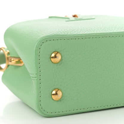 Louis Vuitton Taurillon Mini Capucines Vert Pomme 8 of 9