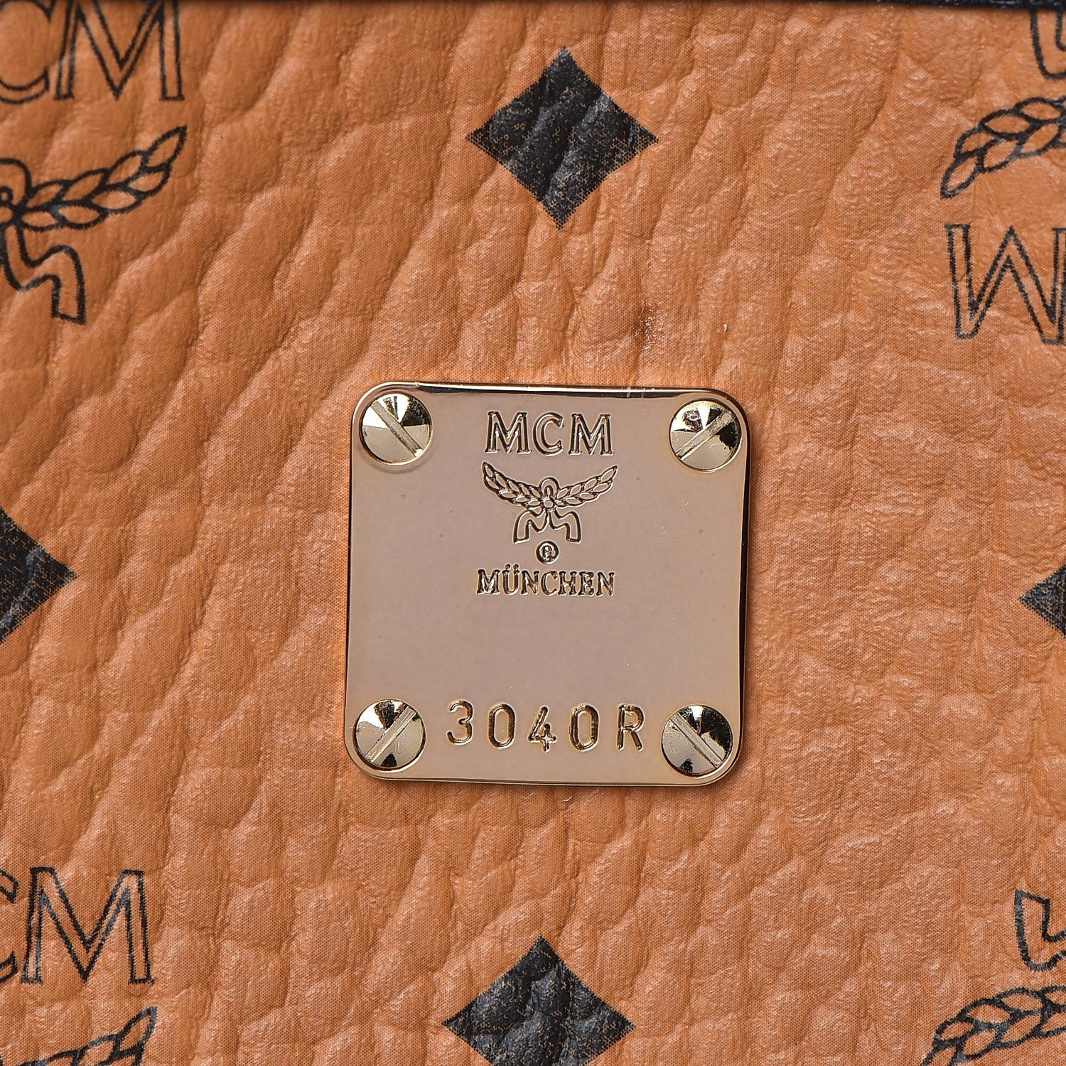 MCM Visetos Medium Project Reversible Shopper Tote Cognac 12 of 20