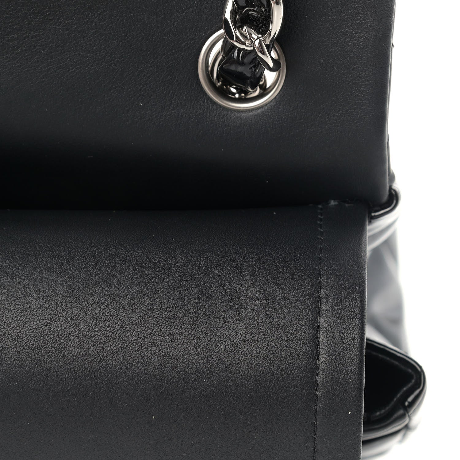 Chanel Patent Quilted Jumbo Double Flap Black 12 of 13