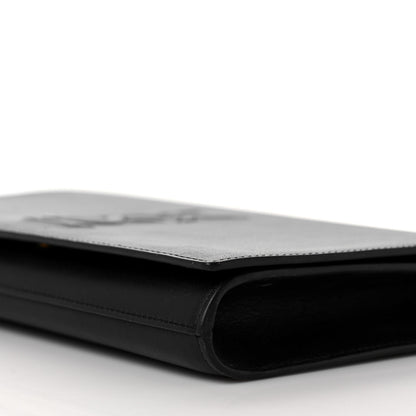 Saint Laurent Calfskin Monogram Large Belle De Jour Clutch Black 9 of 10