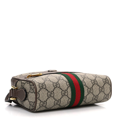 Gucci GG Supreme Monogram Web Mini Ophidia Shoulder Bag Brown 4 of 11