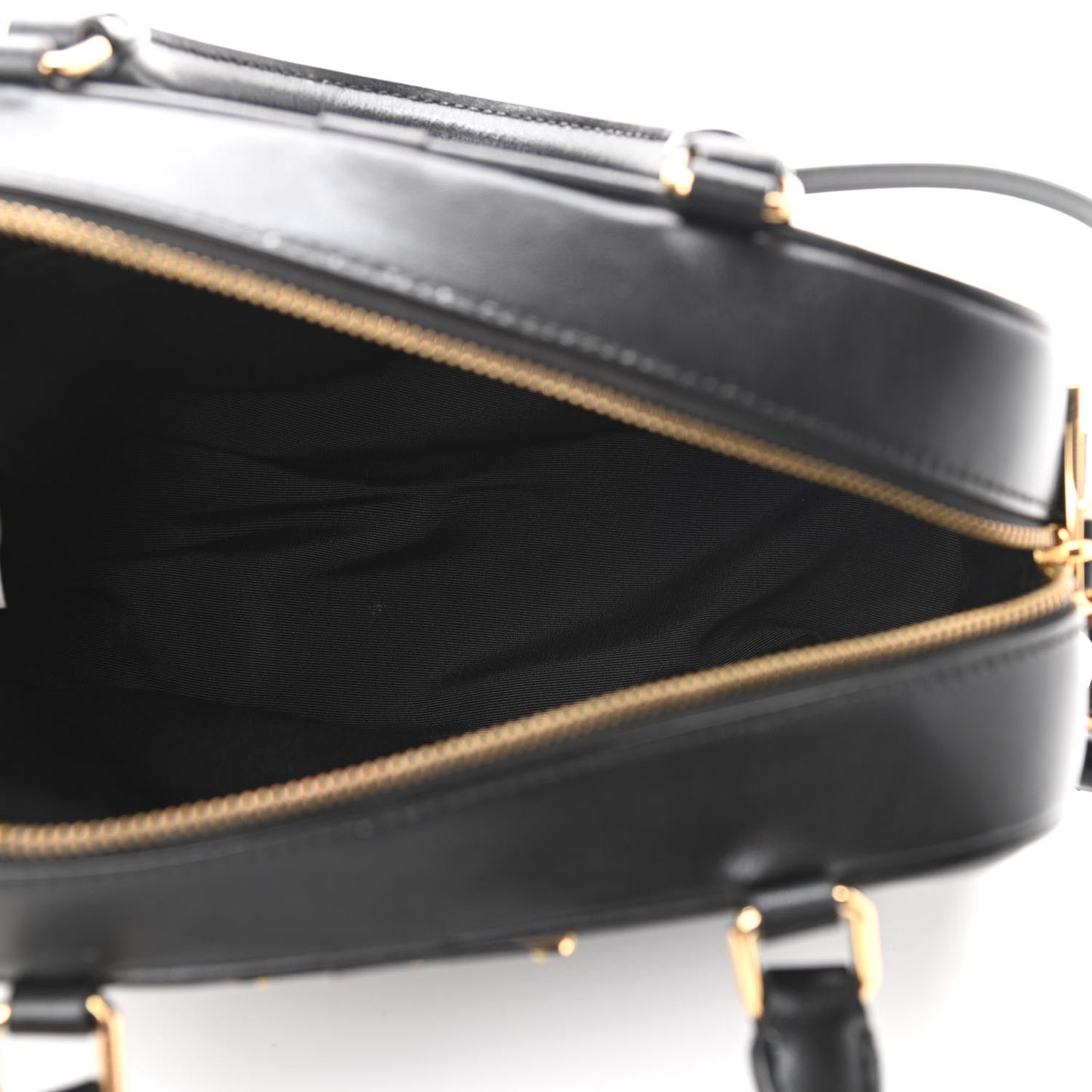 Calfskin Voyager Square Mini Satchel Black