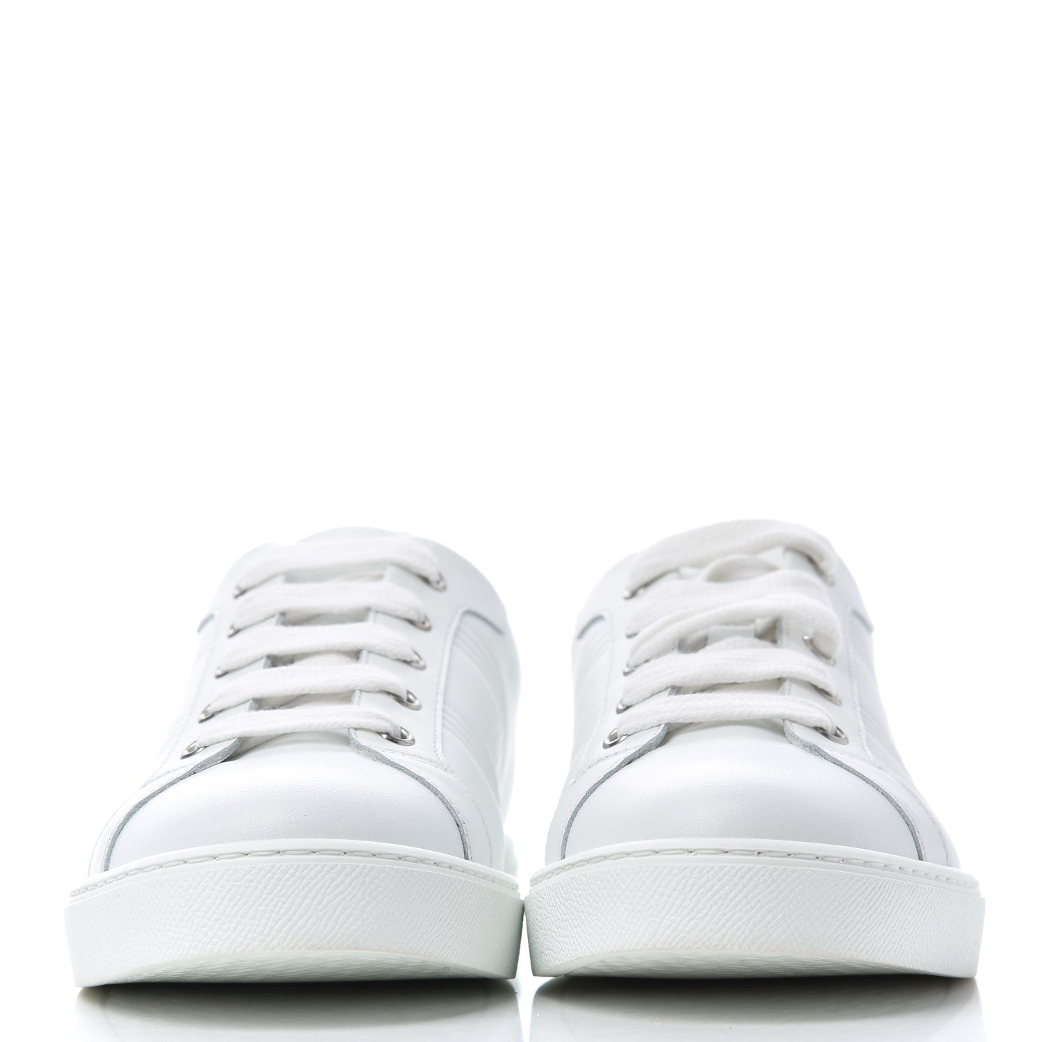 Hermes Calfskin Womens Advantage Sneakers 39.5 White 2 of 9