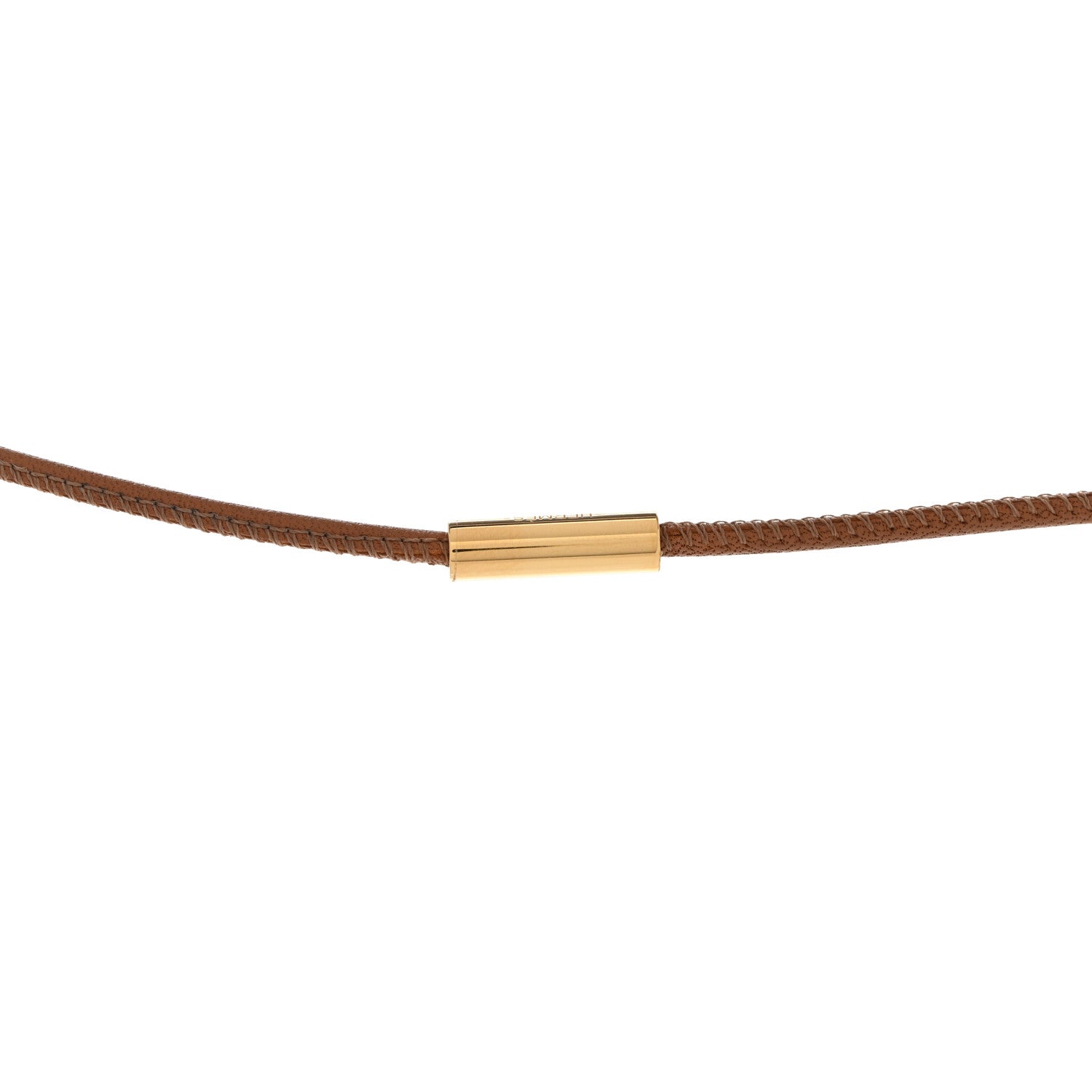 Hermes Barenia Heritage Equestre Pendant Necklace Gold 5 of 6