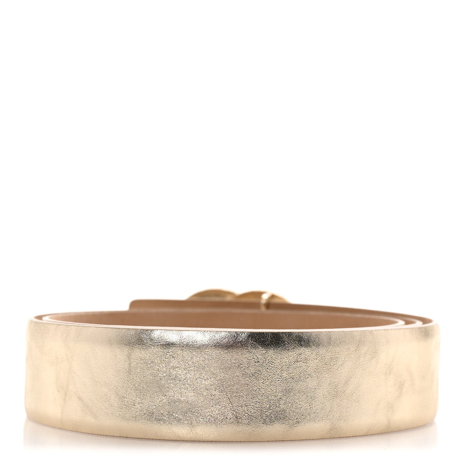 Chanel Metallic Calfskin Baguette Crystal CC Belt 85 34 Gold 2 of 7