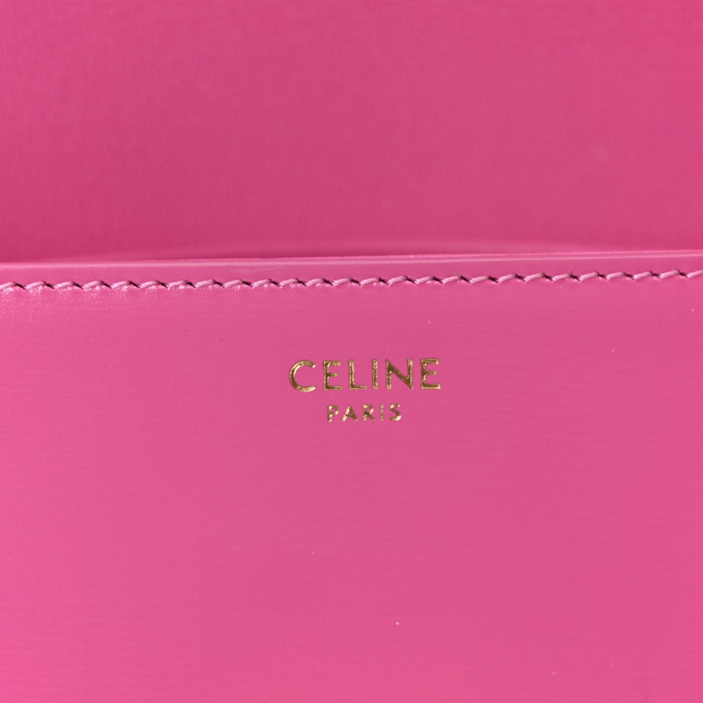 Shiny Calfskin Triomphe Shoulder Bag Fuchsia