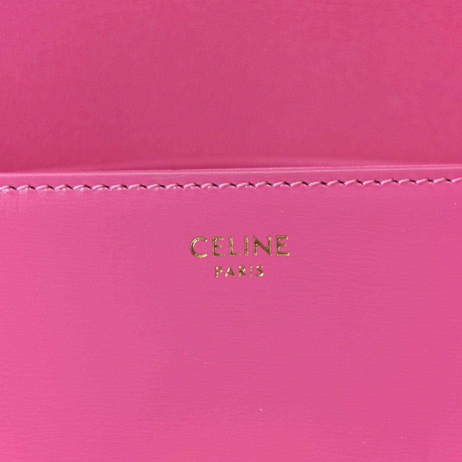 Celine Shiny Calfskin Triomphe Shoulder Bag Fuchsia 6 of 11