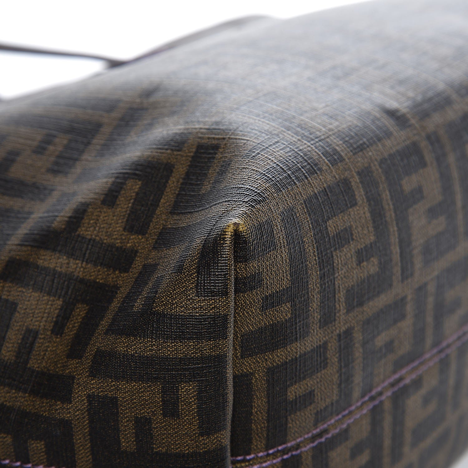 Fendi Zucca Spalmati Small Roll Tote Tobacco Viola 7 of 10