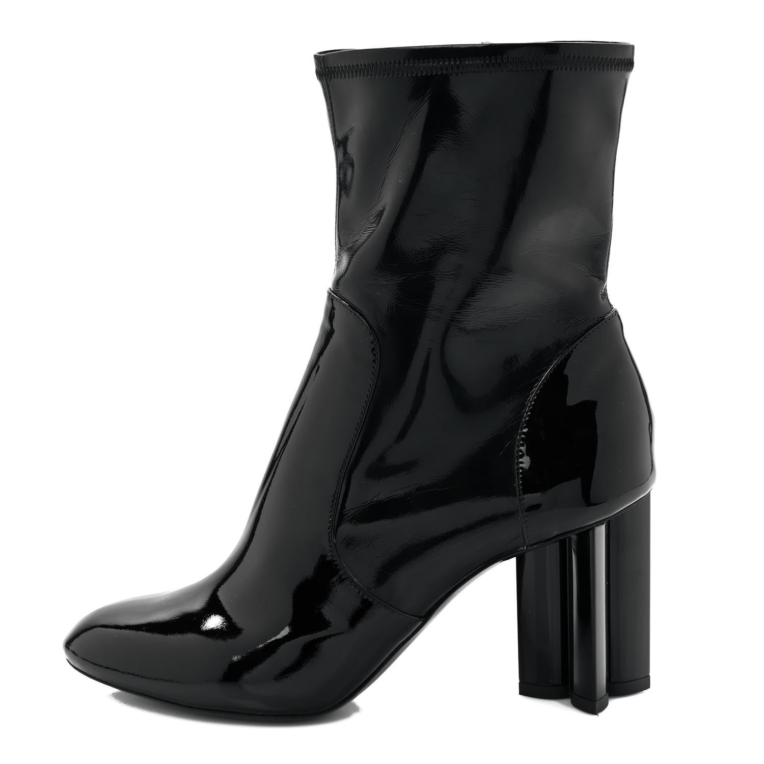 Louis Vuitton Patent Silhouette Ankle Boots 38.5 Black 1 of 8