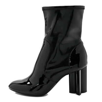 Louis Vuitton Patent Silhouette Ankle Boots 38.5 Black 1 of 8