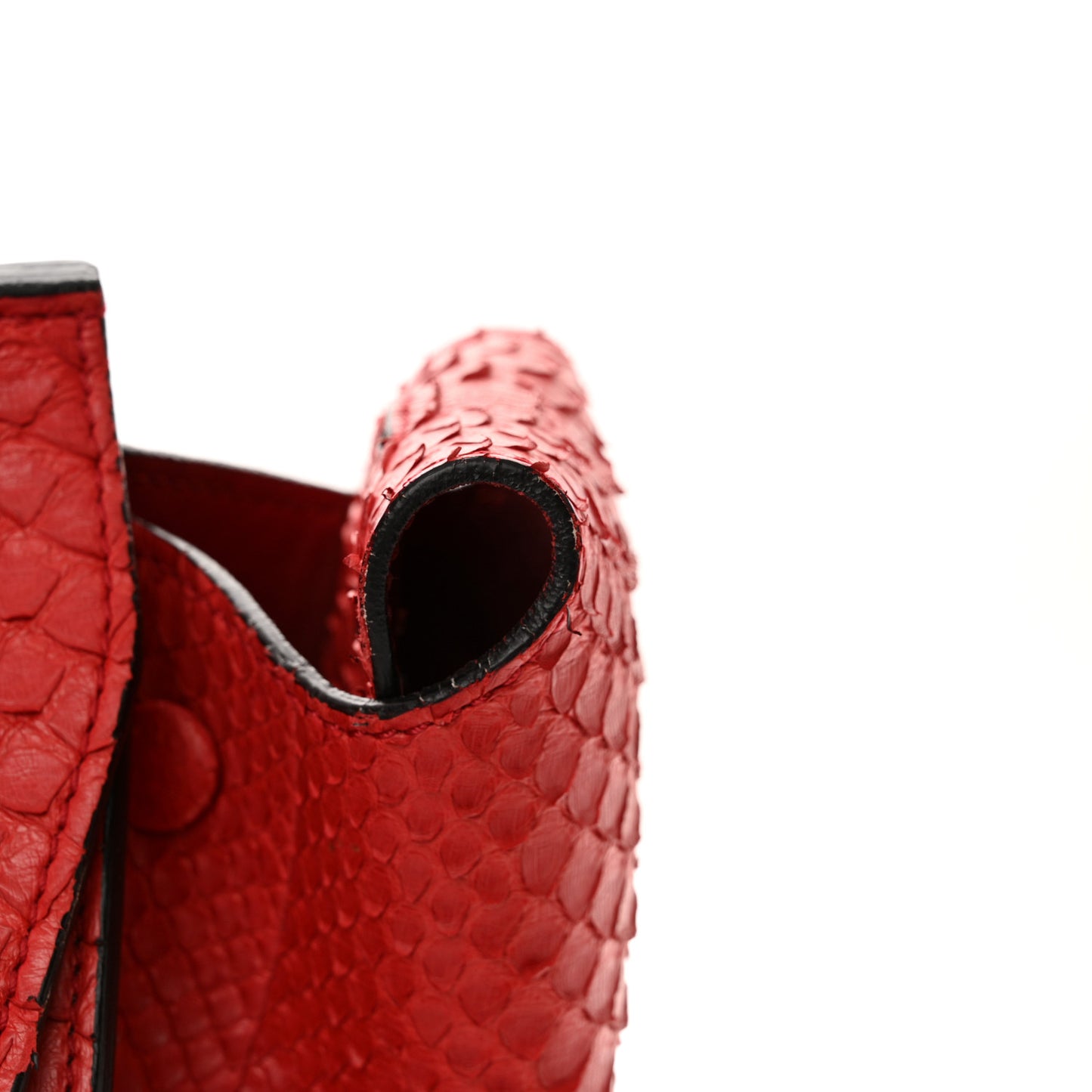 Snakeskin Small Tie Knot Tote Red