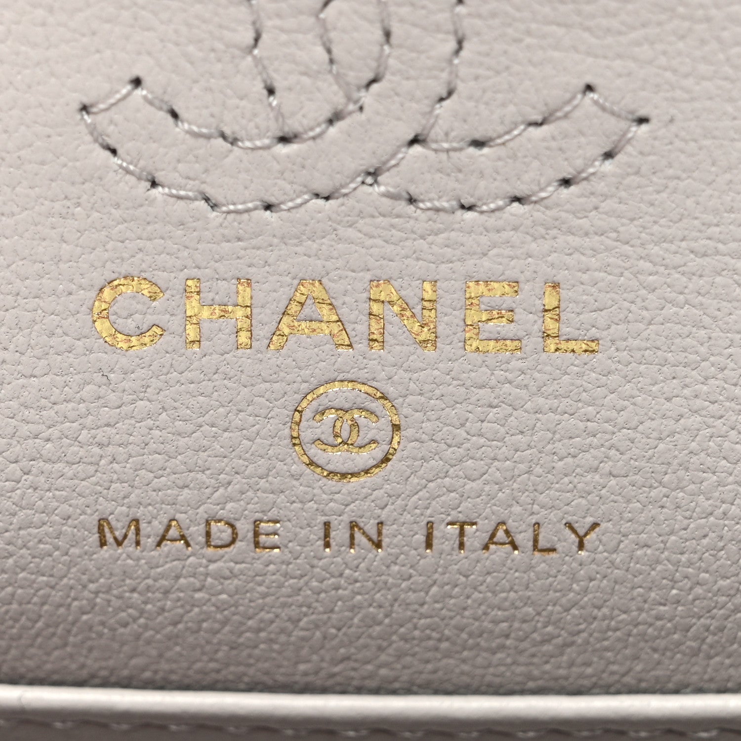 Chanel Lambskin Quilted Mini Flap Bag Charm With Hook Grey 6 of 6