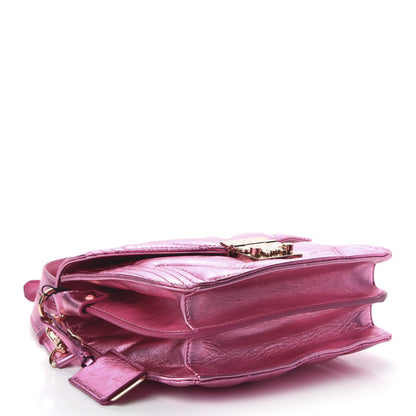 MCM Metallic Calfskin Quilted Patricia Crossbody Bag Viva Lila 4 of 9