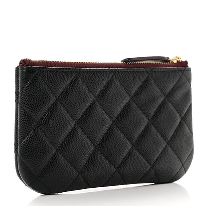 Chanel Caviar Quilted Small Cosmetic Case Black 3 of 8