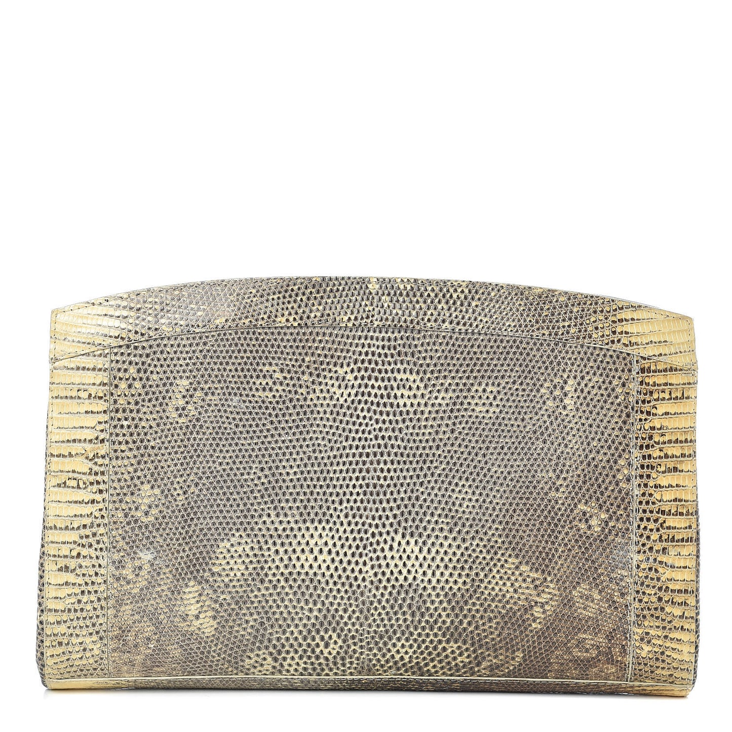 Lizard Clutch Beige