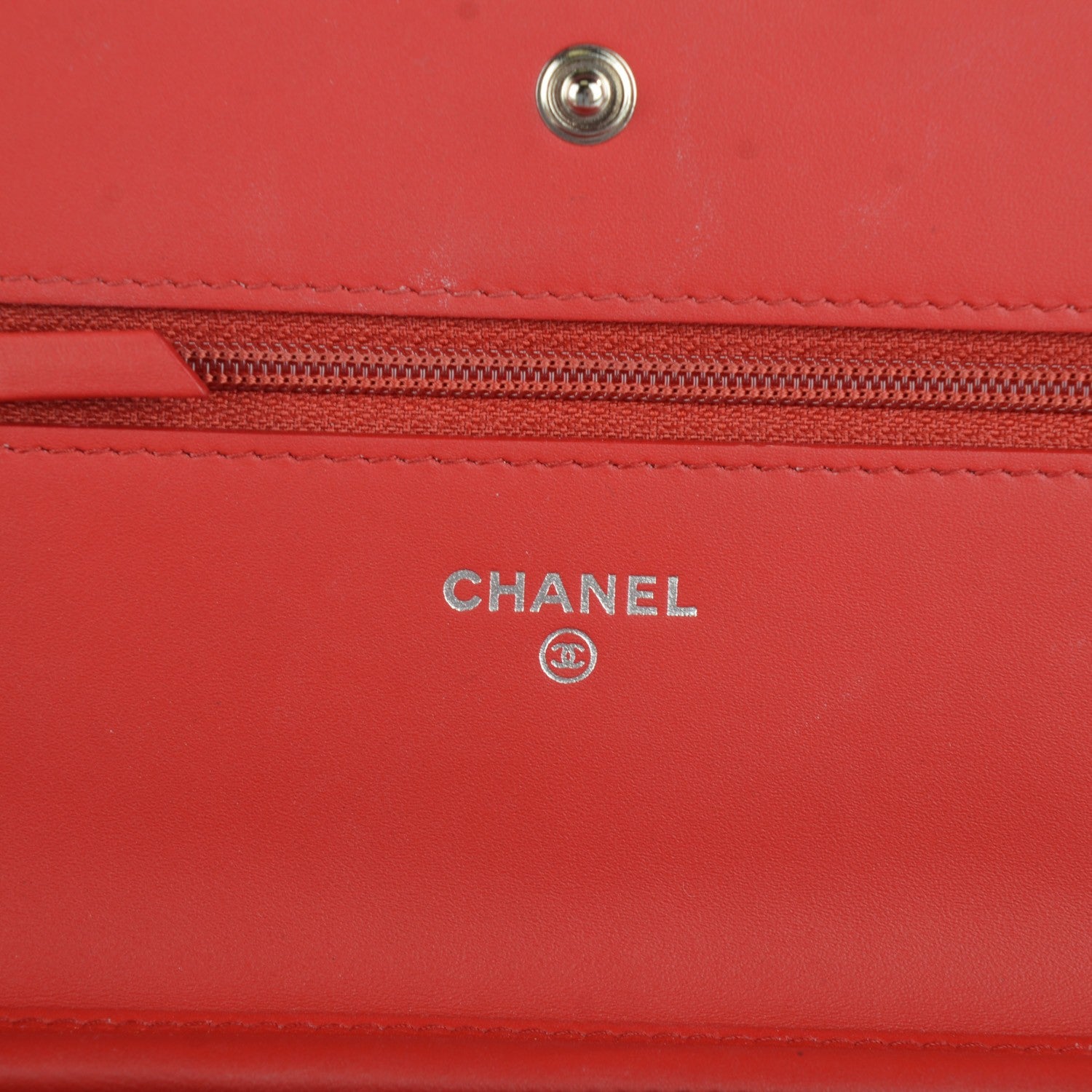 Chanel Caviar Timeless CC Wallet On Chain WOC Red 6 of 8
