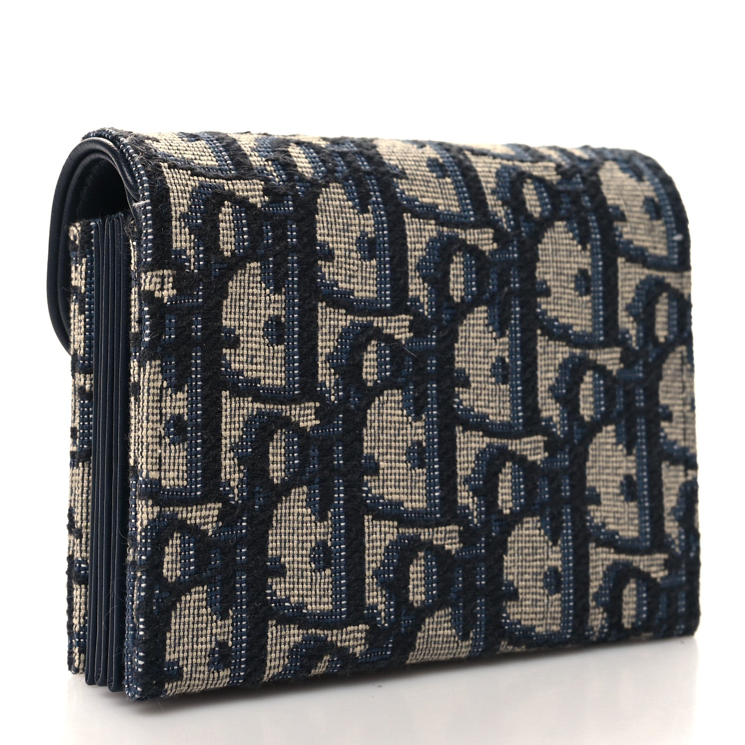 Christian Dior Oblique Saddle 5-Gusset Card Holder Blue 3 of 8