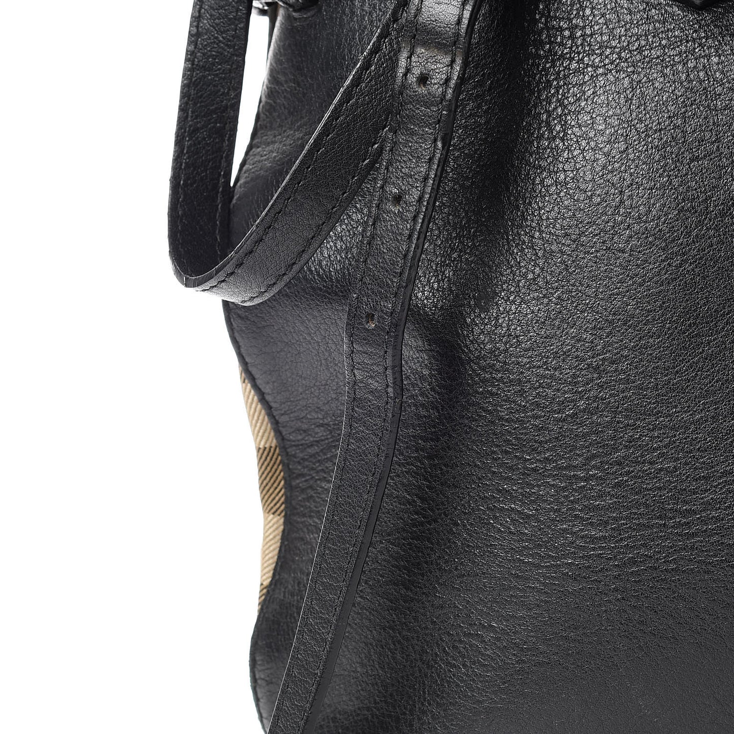 Smooth Calfskin Medium Banner Tote Black