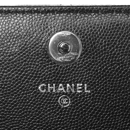 Chanel Caviar Quilted Square Wallet On Chain WOC Black 6 of 17