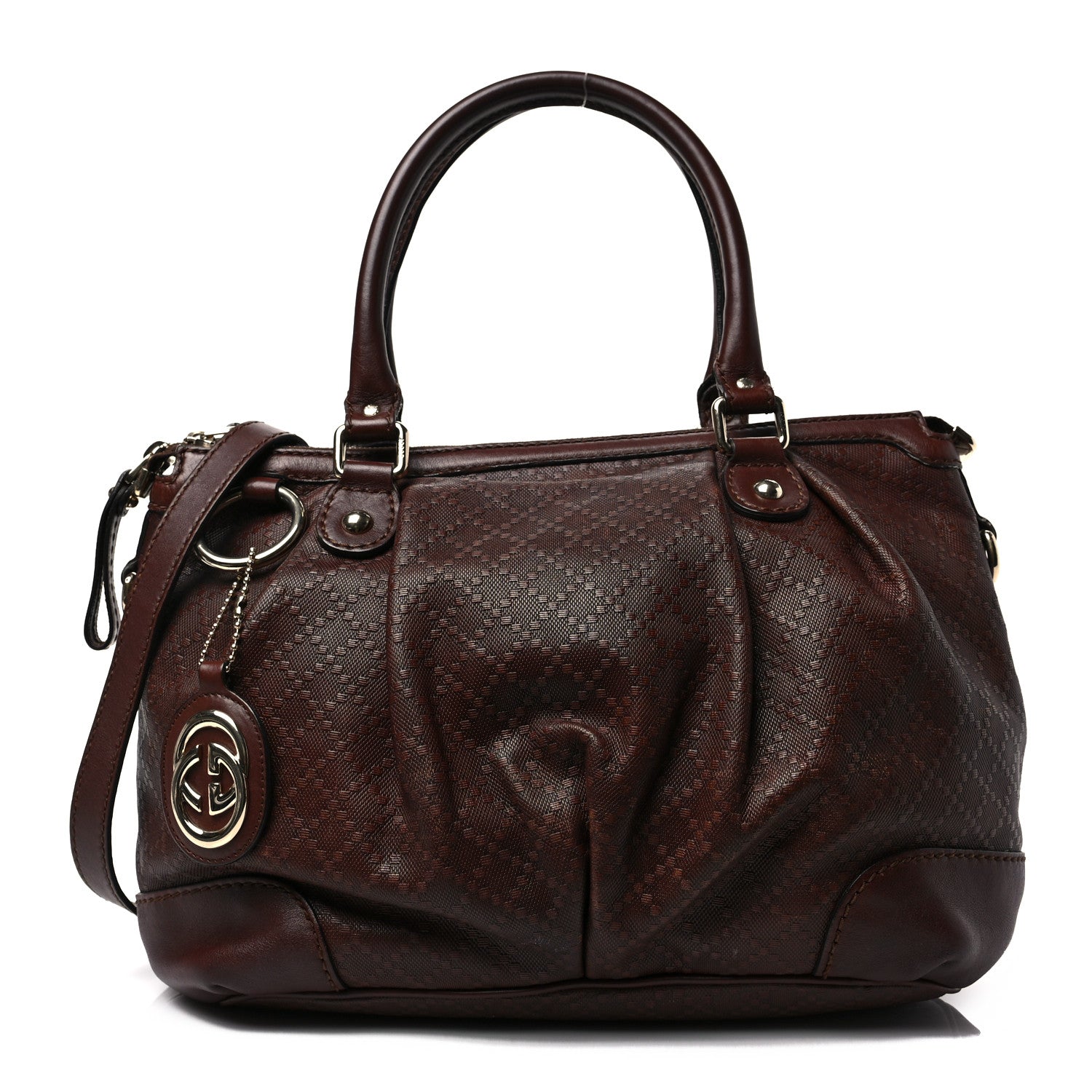 Gucci Diamante Medium Sukey Top Handle Bag Dark Brown 1 of 8