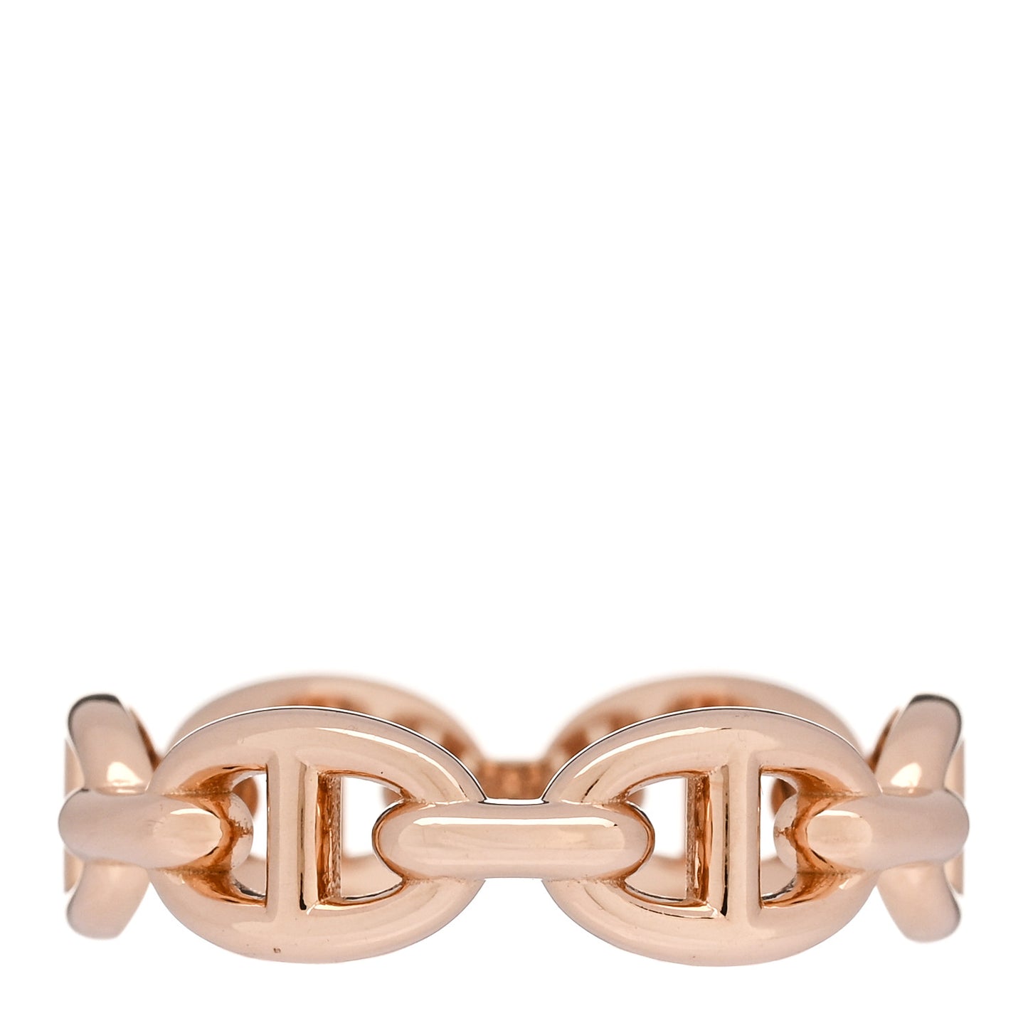 18K Rose Gold PM Chaine d'Ancre Enchainee Ring 54 6.75