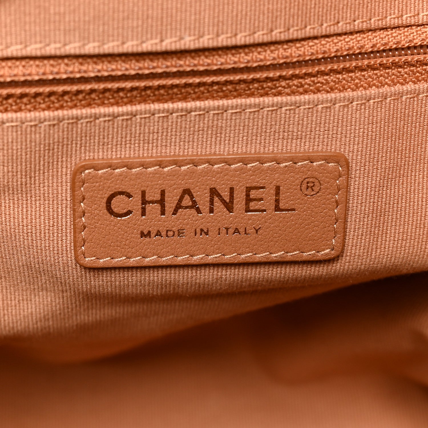 Chanel Lambskin Shopping Tote Camel 5 of 11