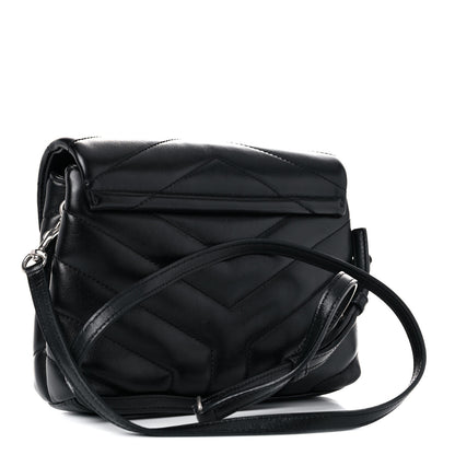 Saint Laurent Calfskin Y Quilted Monogram Toy Loulou Crossbody Bag Black 3 of 12