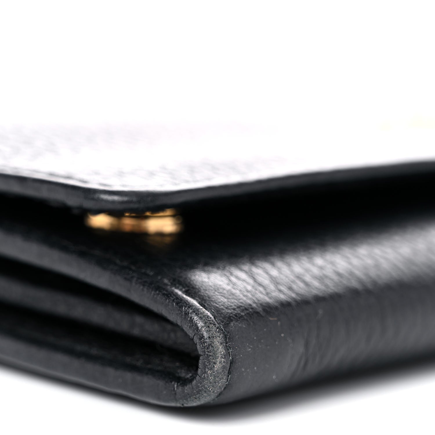 Prada Vitello Daino Chain Wallet Black 8 of 12