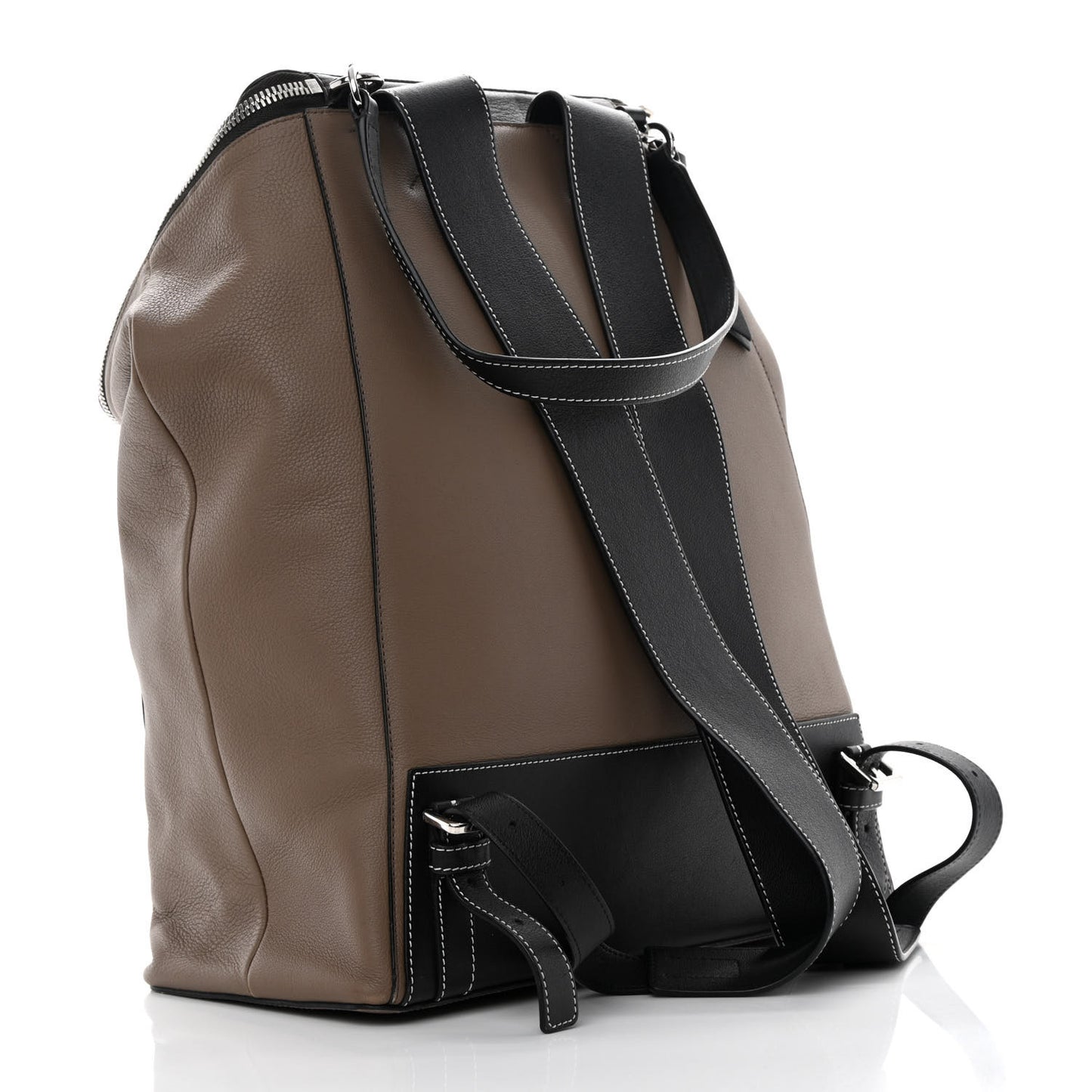 Calfskin Goya Backpack Black Beige