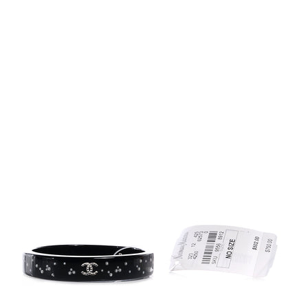 Chanel Resin Crystal CC Bangle Black 1 of 5