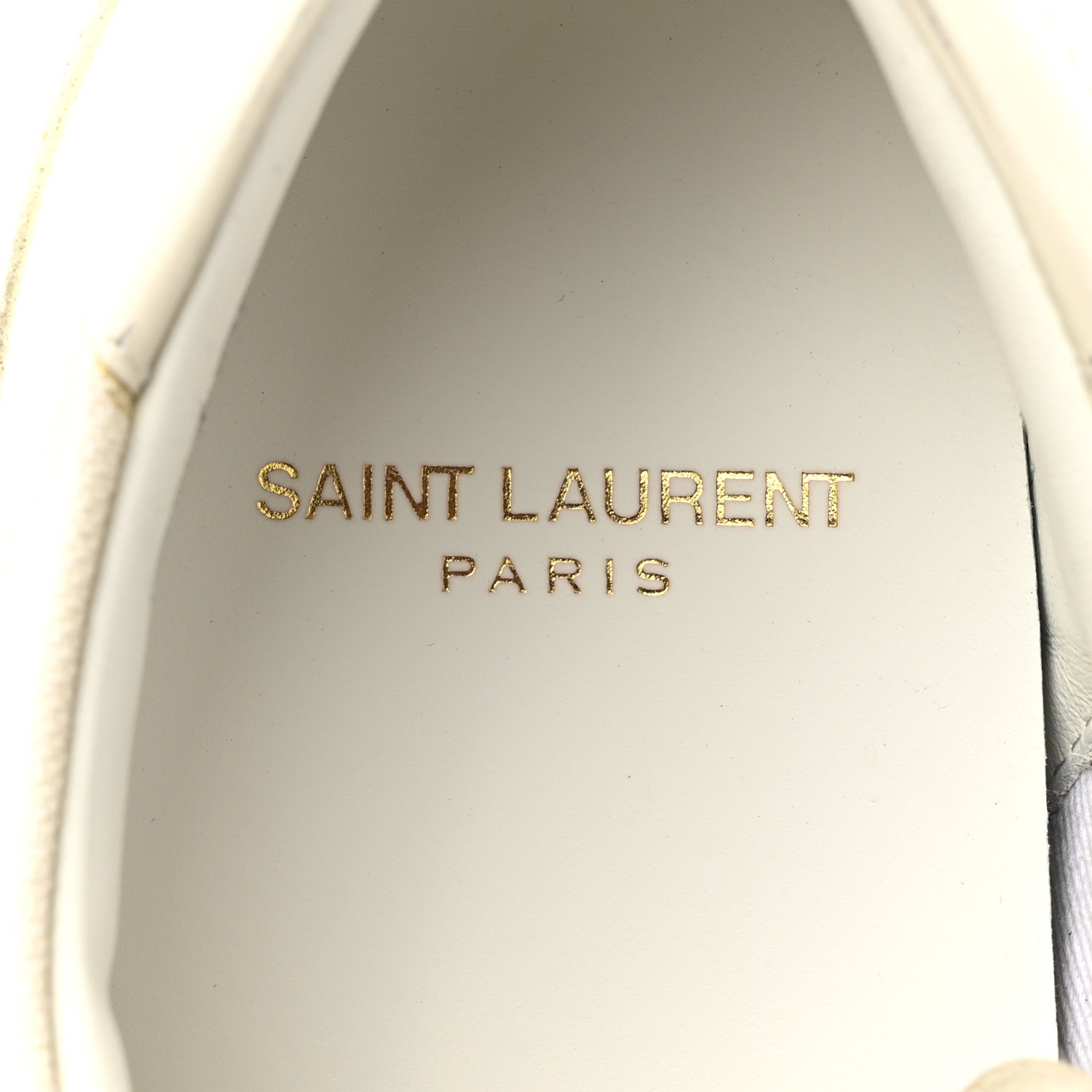 Saint Laurent Distressed Canvas Court Classic Sneakers 39 Panna 9 of 11