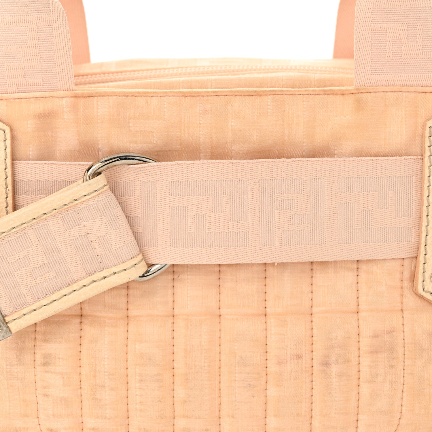 Fendi Zucca Cinghiale Medium Zip Code Shopping Tote Beige 8 of 12