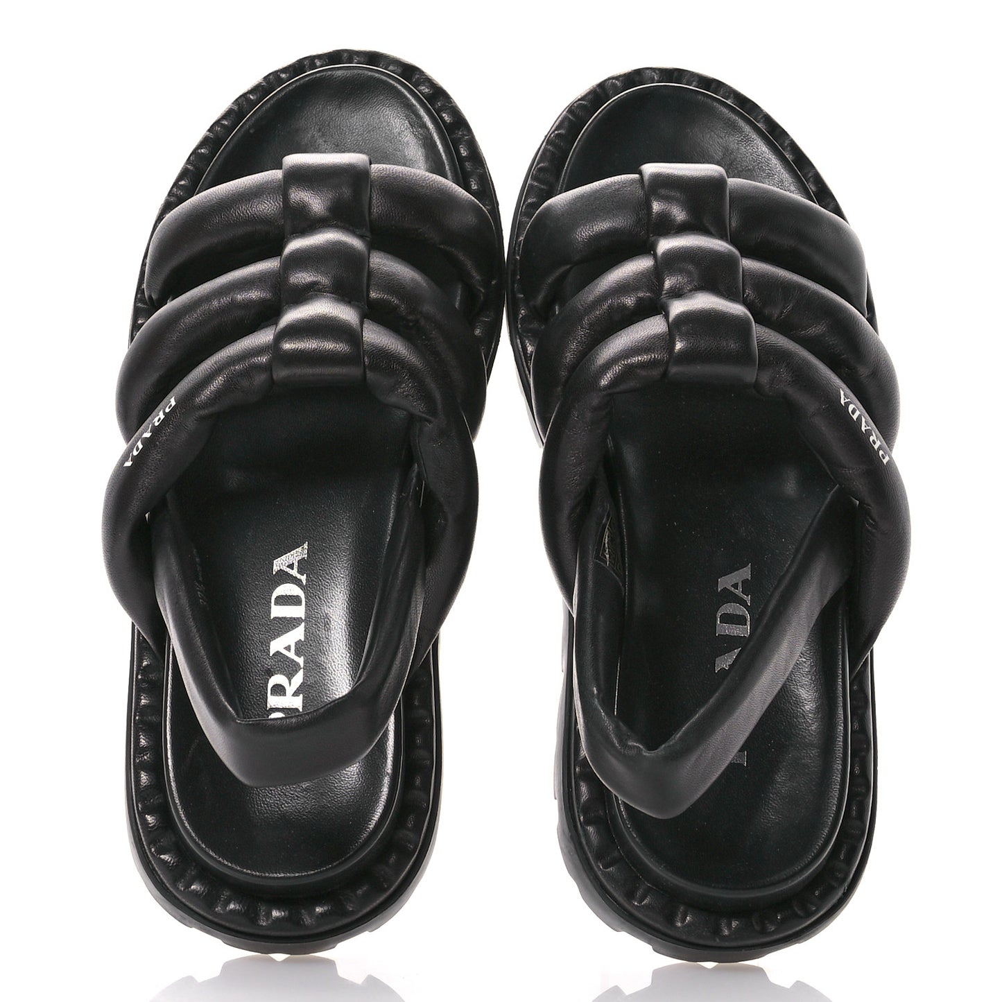 Nappa Padded Blow 20mm Slingback Sandals 37.5 Black
