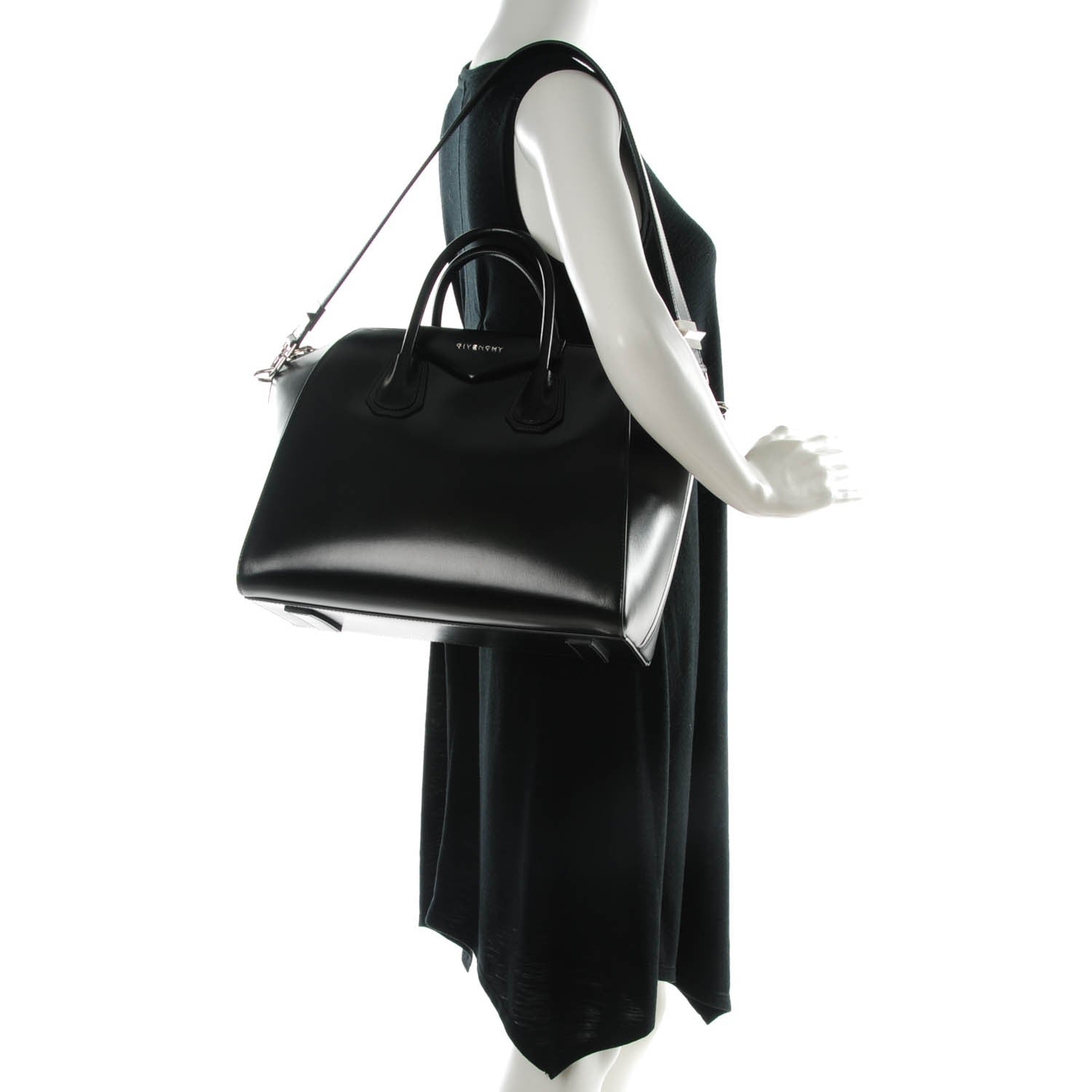 Givenchy Shiny Lord Calfskin Medium Antigona Black 2 of 7