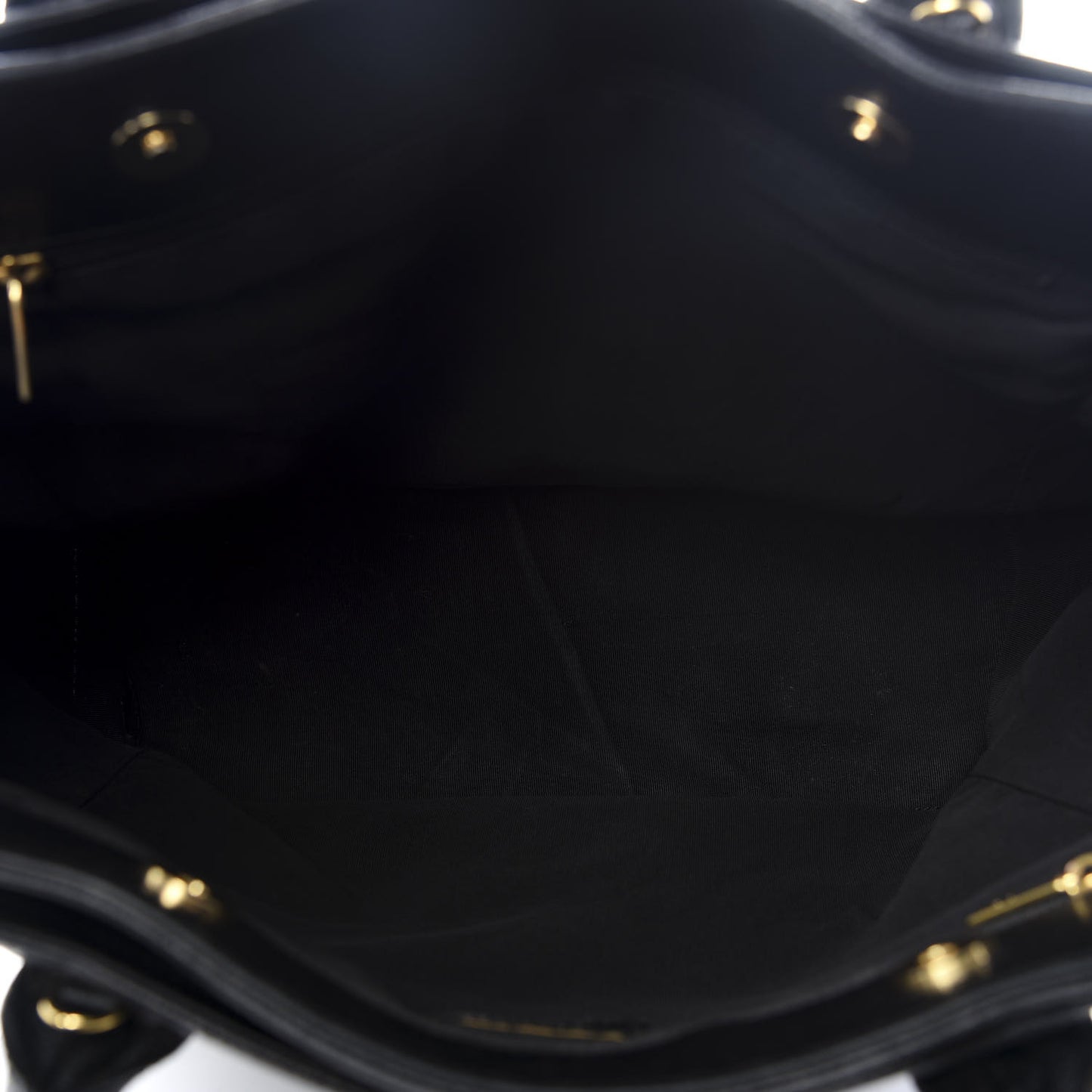 Calfskin Tall Cerf Tote Black