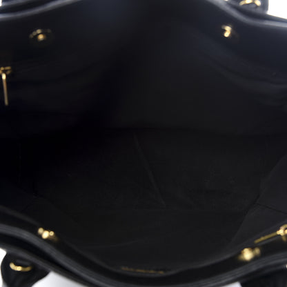 Chanel Calfskin Tall Cerf Tote Black 4 of 8