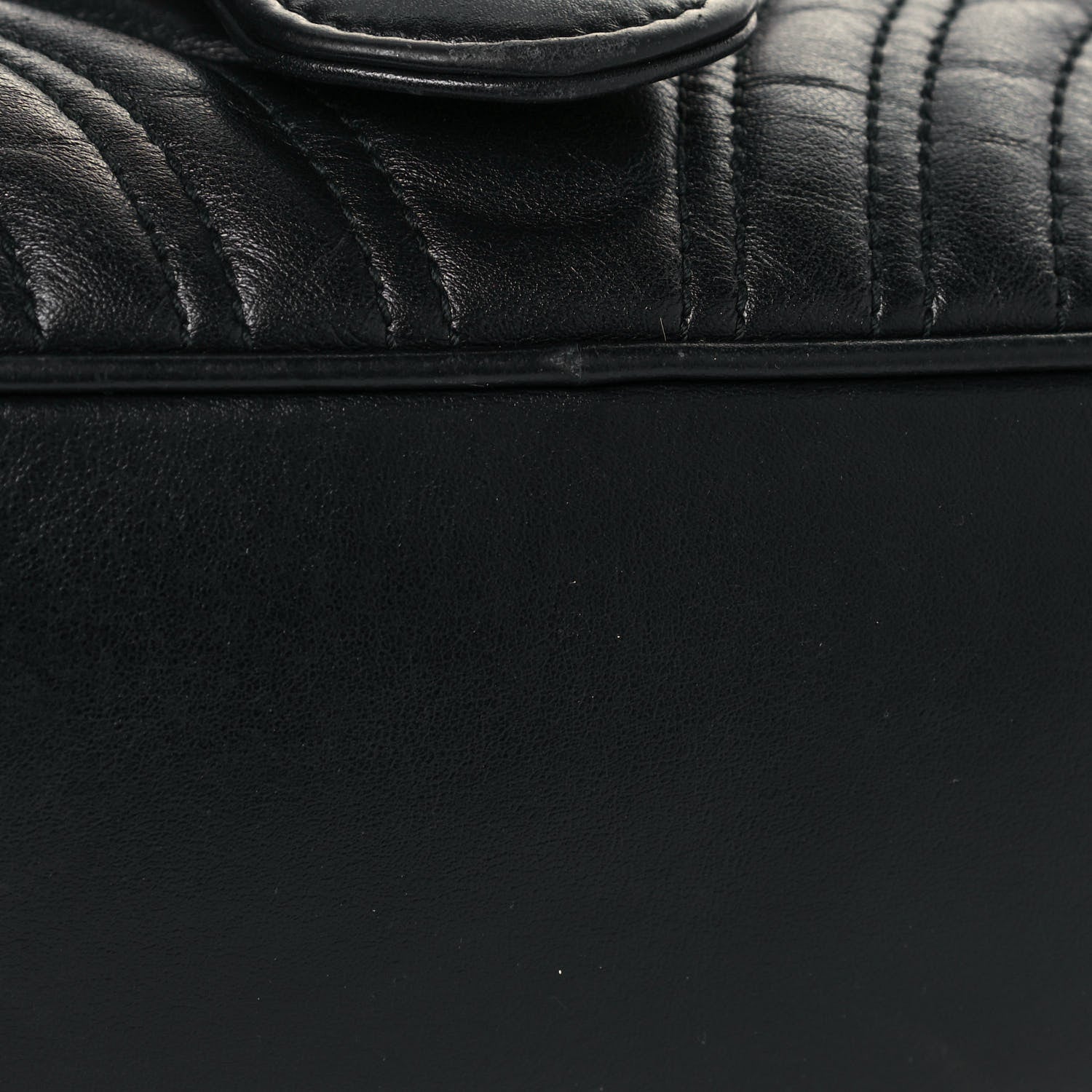 Gucci Calfskin Matelasse Sylvie Web Small GG Marmont Top Handle Shoulder Bag Black 22 of 24