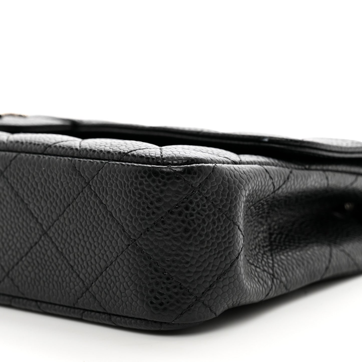 Caviar Quilted East West Flap Black